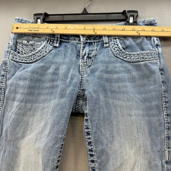 Vigoss Jeans Women's 3/4x33 Light Blue Chelsea Slim Boot Cut Western Preppy - Picture 11 of 15